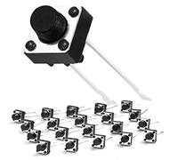 Chanzon Micro Momentané Bouton-Poussoir Interrupteur/Tact Switch 6 x 6 x 6 mm 20 pièces 2 broches (14.5mm) SPST interrupteurs à bouton-poussoir Pour planche à pain Circuit électrique Arduino PCB