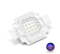 Chanzon Puce LED Haute Puissance 10W Violet Ultraviolet (UV 365nm/900mA/DC 9V-11V/10 Watt) SMD COB Composants Émetteur de Lumière Diode 10 W Ultra Violet Ampoule Lampe Perles DIY Éclairage