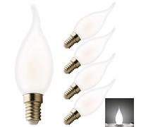 Chao Zan 4X 5W Ampoule C35L Bougie LED Lumière blanche 6000k/450LM Super Lumineux Flame LED 220~230V Chandelier E14 Ampoule Non-Dimmable par