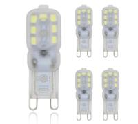 Chao Zan Ampoules LED 2.5W, Non dimmable Prise G9 Économie d'énergie Ampoule, AC 220V, 360°Angle de faisceau (Blanc Froid, 5 Unité)