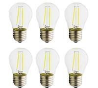 Chao Zan G45 E27, nouvelle LED Edison Ampoules, ampoules à économie d'énergie, écologique 2 W AC 220V 6000K,Non dimmable,verre transparent,Lot de 6 pièce