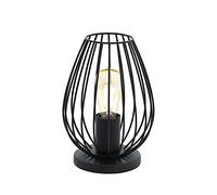 Chao Zan Lampe de Table Lampe de chevet lampe de bureau vintage design lampe salon lamp s poser lampes de table sans fil métal industrielle interrupteur lanterne exterieur Douille E27(noir)