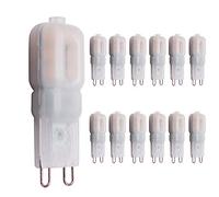 Chao Zan Lot de 12 ampoules LED G9 220 V 2,5 W 2835SMD 3000 K Blanc chaud Ampoule basse consommation G9 Ampoule halogène de rechange