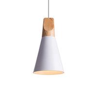 Chao Zan Lustre E27 LED Moderne Simple pendentif Light Métal Suspension Abat-jour Luminaire Design Plafonnier Industriel Rétro Eclairage Decoratif -Blanc