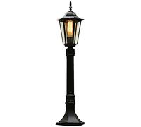 Chao Zan Réverbère classique,Lampadaire extérieur sur pied en noir dans un style campagnard maison de campagne 1 x E27 idéal pour jardin et terrasse,luminaire d’extérieur…