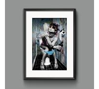 CHAOJIART Affiche de femmes sexy sur les toilettes, photographie en noir et blanc, peinture sur toile, images d'art mural pour salon, 60x90cm (24x35 pouces) sans cadre