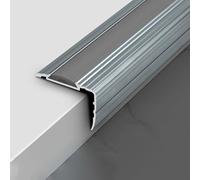 CHAOMIN Protection de Bord d'escalier intérieure en Aluminium imperméable - Bande décorative antidérapante for escaliers, rampes et échelles - 1 pièce(Gray,110cm)