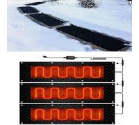 CHAOMIN Tapis de déneigement for allées et entrées - Tapis de déneigement électriques for Le déneigement Hivernal - Tapis en Caoutchouc(25.4x90cmx3Pcs)