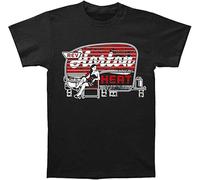 CHAOOFANG Reverend Horton Heat Men's Trailer Plain White t Shirt Black Black