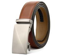 CHAOREN Ceinture Hommes Sans Boucle - Ceinture Automatique en Cuir pour Homme -Taille Ajustable (Largeur de 35 mm)