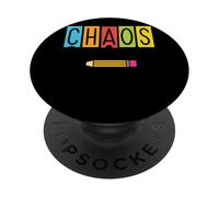 Chaos Coordinator Crayon amusant Couleurs vives PopSockets PopGrip Adhésif