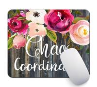 Chaos Coordinator Tapis de souris Motif roses roses sur faux bois