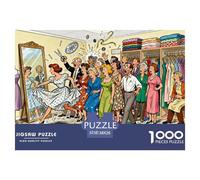 Chaos dans la Cabine de l'atelier de Sartre Puzzle en Bois Imperméable Puzzles De 1000 Pièces pour Adultes Impossible De Décoration pour La Maison
