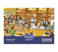 Chaos de la Course matinale dans la Boulangerie Puzzle en Bois Imperméable DIY Puzzles De 1000 Pièces pour Adultes Cadeaux Défi Et Casse-tête Jeux Éducatifs
