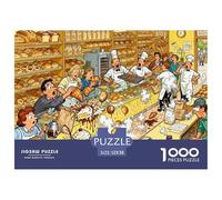 Chaos de la Course matinale dans la Boulangerie Puzzle en Bois Imperméable DIY Puzzles De 1000 Pièces pour Adultes Cadeaux Défi Et Casse-tête Jeux De Stimulants