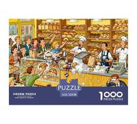 Chaos de la Course matinale dans la Boulangerie Puzzle en Bois Imperméable Puzzles De 1000 Pièces pour Adultes Défi Et Casse-tête De Décoration pour La Maison