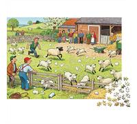 Chaos de la Saison Lambing Puzzle en Bois Imperméable Puzzles De 1000 Pièces pour Adultes Cadeaux Défi Et Casse-tête De Décoration pour La Maison