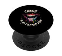 Chaos is My Comfort Zone (déclaration Amusante et Graphique de Clown) PopSockets PopGrip Adhésif