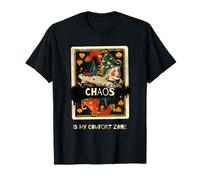 Chaos Is My Zomfort Zone (citation effrayante et graphique Joker) T-Shirt
