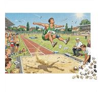 Chaos Lors de la Tentative Finale du Saut en Longueur Puzzle en Bois Imperméable Puzzles De 1000 Pièces pour Adultes Impossible Jeux De Stimulants