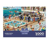 Chaos Lors d'une fête sur Le Pont d'un paquebot de croisière Puzzle en Bois Imperméable DIY Puzzles De 1000 Pièces pour Adultes Amusant Jeux De Stimulants