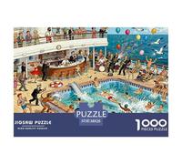 Chaos Lors d'une fête sur Le Pont d'un paquebot de croisière Puzzle en Bois Imperméable Puzzles De 1000 Pièces pour Adultes Cadeaux Amusant Jeux De Stimulants