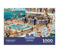 Chaos Lors d'une fête sur Le Pont d'un paquebot de croisière Puzzle en Bois Imperméable Puzzles De 1000 Pièces pour Adultes Cadeaux Coloré Jeux Éducatifs