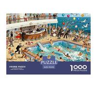 Chaos Lors d'une fête sur Le Pont d'un paquebot de croisière Puzzle en Bois Imperméable Puzzles De 1000 Pièces pour Adultes Impossible Jeux De Stimulants