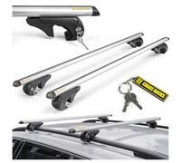 Chaos Racks | Barres de Toit Transversales Universelles pour Rails Ouverts | Transportez en Toute Sécurité Coffre de Toit, Porte-vélos, échelle | Construction Légère et Robuste en Aluminium | 135 cm