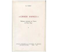 Chaos Vaincu - Quelques Remarques Sur L'oeuvre De Victor Hugo-Tome Ii