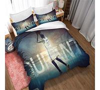 CHAOSE-FRB Basket Kevin Durant Housse De Couette en Flanelle Ensemble De Couette Respirant Confortable Hiver épaissir Réversible pour Chambre Dortoir (Style 02,200x200cm(1.5M/1.8MBed))
