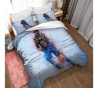 CHAOSE-FRB Basket Kevin Durant Housse De Couette en Flanelle Ensemble De Couette Respirant Confortable Hiver épaissir Réversible pour Chambre Dortoir (Style 05,140x200cm(1.2MBed))