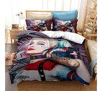 CHAOSE-FRB Housse De Couette Ensemble De Housse De Couette pour Lit Simple Et Literie Anti-Rides Harley Quinn Cove (Modèle 05,140x200cm(1.2MBed))
