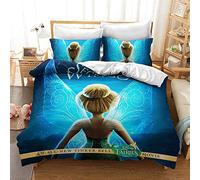 CHAOSE-FRB Housse De Couette, Fée Clochette, Ensemble De Literie en Microfibre Imprimée De Qualité 3 Pièces, Design Moderne avec Douceur Confortable (Fantaisie 06,200x200cm(1.5M/1.8MBed))