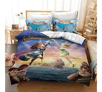 CHAOSE-FRB Housse De Couette, Fée Clochette, Ensemble De Literie en Microfibre Imprimée De Qualité 3 Pièces, Design Moderne avec Douceur Confortable (Fantaisie 04,220x240cm(1.8M/2MBed))