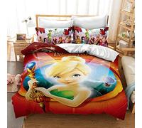 CHAOSE-FRB Housse De Couette, Fée Clochette, Ensemble De Literie en Microfibre Imprimée De Qualité 3 Pièces, Design Moderne avec Douceur Confortable (Fantaisie 02,200x200cm(1.5M/1.8MBed))