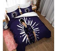 CHAOSE Parure De Lit Justin Bieber Singer, Housses De Couette King Size sans Repassage, 3 Pièces avec Fermeture éclair + 2 Taies d'oreiller (Image 02,220x240cm(1.8M/2MBed))