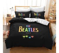 Chaose The Beatles Parure De Lit 3 Pieces Avec Housse De Couette 220 X 240 Cm Pour 2 Personnes, 2 Taies D'oreiller Avec Fermeture