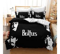 Chaose The Beatles Parure De Lit 3 Pieces Avec Housse De Couette 220 X 240 Cm Pour 2 Personnes, 2 Taies D'oreiller Avec Fermeture