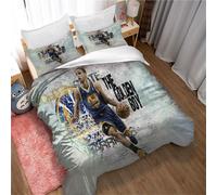 Chaose-Ukb Parure De Lit 3 Pieces, 100 % Microfibre, Motif Basket-Ball Stephen Curry, Housse De Couette Douce Et Taie D'oreiller, 2 Pieces