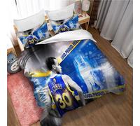 Chaose-Ukb Parure De Lit 3 Pieces, 100 % Microfibre, Motif Basket-Ball Stephen Curry, Housse De Couette Douce Et Taie D'oreiller, 2 Pieces