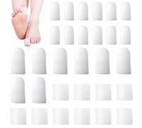 CHAOTEMAI 30 Pièces Protege Orteil Silicone Peut être Coupé Capuchon Orteil Capuchons D'orteils Protection Orteils Running Convient aux Cors Ampoules Ongles Incarnés Anomalies Unguéales