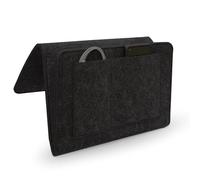 CHAOTEMAI Chevet de Lit Porte Revue Table de Nuit Suspendue Porte Revue Mural Organisateur de Chevet Sac de Rangement Suspendu Lit Sac de Portable en Feutre，Pour Télécommande Tablette Lunettes (Noir)
