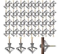 CHAOTEMAI Cheville 100 Pièces 50mm Chevilles Cheville Brique Creuse Chevilles pour Plaques de Plâtre Chevilles Auto Perceuses Chevilles pour Cloison Sèche Montage Facile dans (Type Papillon)