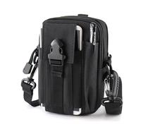 CHAOTEMAI Pochette Tactique Multifonction Pochette Molle Équipé d'un Mousqueton et d'une Sangle Petit EDC Pouch Grande Capacité pour Le Camping la Randonnée l'escalade et Les Courts Séjours