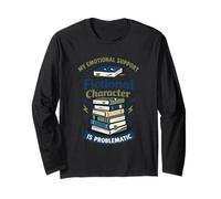 Chaotic Book Lover Lecteur sans charnière Dark Academia Humour Manche Longue