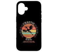 Chaotic Evil Where The XP Comes Vintage D20 Dragon RPG Gamer Coque pour iPhone 16