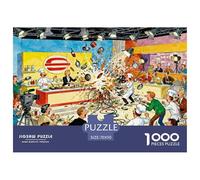 Chaotic Television Studio Puzzle en Bois Imperméable Puzzles De 1000 Pièces pour Adultes Cadeaux Amusant Jeux De Stimulants