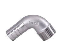 CHAOUYYZ 1/8", 1/4", 3/8", 1/2", 3/4", 1", 2", 3", 4", Pour Tuyau Cannelé Mâle Bsp 6, 8, 10, 12, 14, 15-60 Mm, Raccord Coudé À 90 Degrés En Acier Inoxydable 304/Elbow - Male/1 Bspt To 25Mm