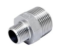 CHAOUYYZ 1/8", 1/4", 3/8", 1/2", 3/4", 1" Raccord Réducteur Mâle Hexagonal 2" 3" 4" Bsp Npt, Raccord de Tuyau En Acier Inoxydable 304, Adaptateur de Coupleur/Bspt Ss304/2-1L2 To 1-1L4 Inch